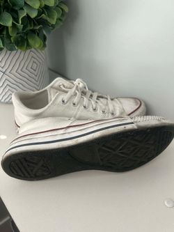 Converse Chuck Taylor All Star Low Top Womens 7 White Lace Up $15
