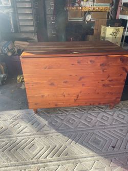 Antique Cedar Wood Hope Chest / Storage Trunk