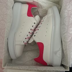 Alexander McQueen White/peony Pink Sneaker