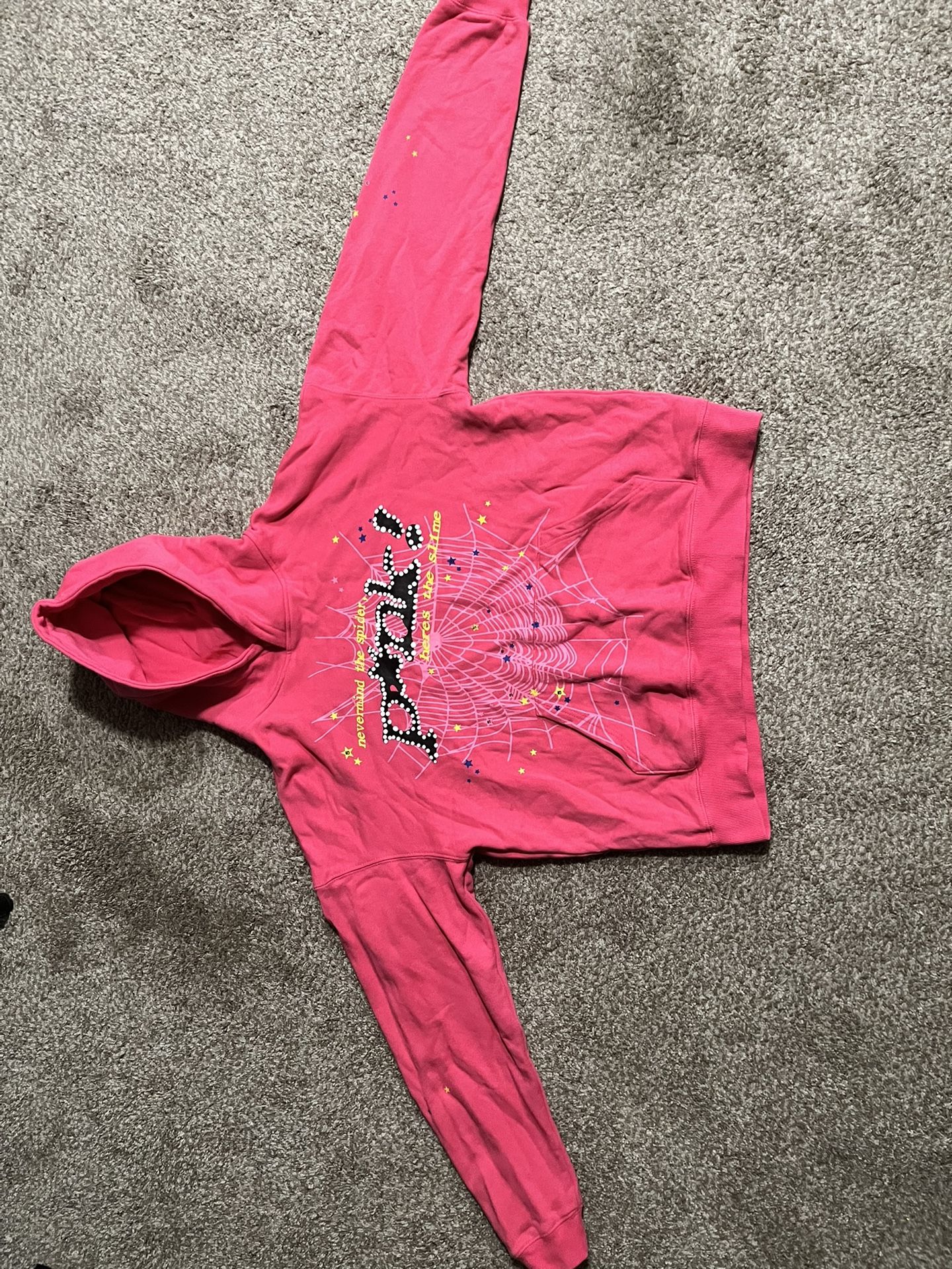 RARE Sp5der P!NK Hoodie π₯ Streetwear Grail β Size L β Ships Fast