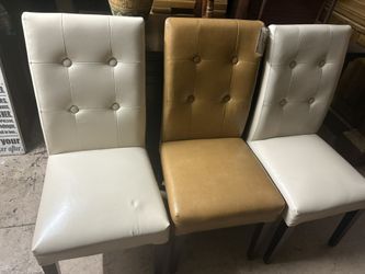 Pier1 Imports Faux Leather Chairs (Set Of 3)