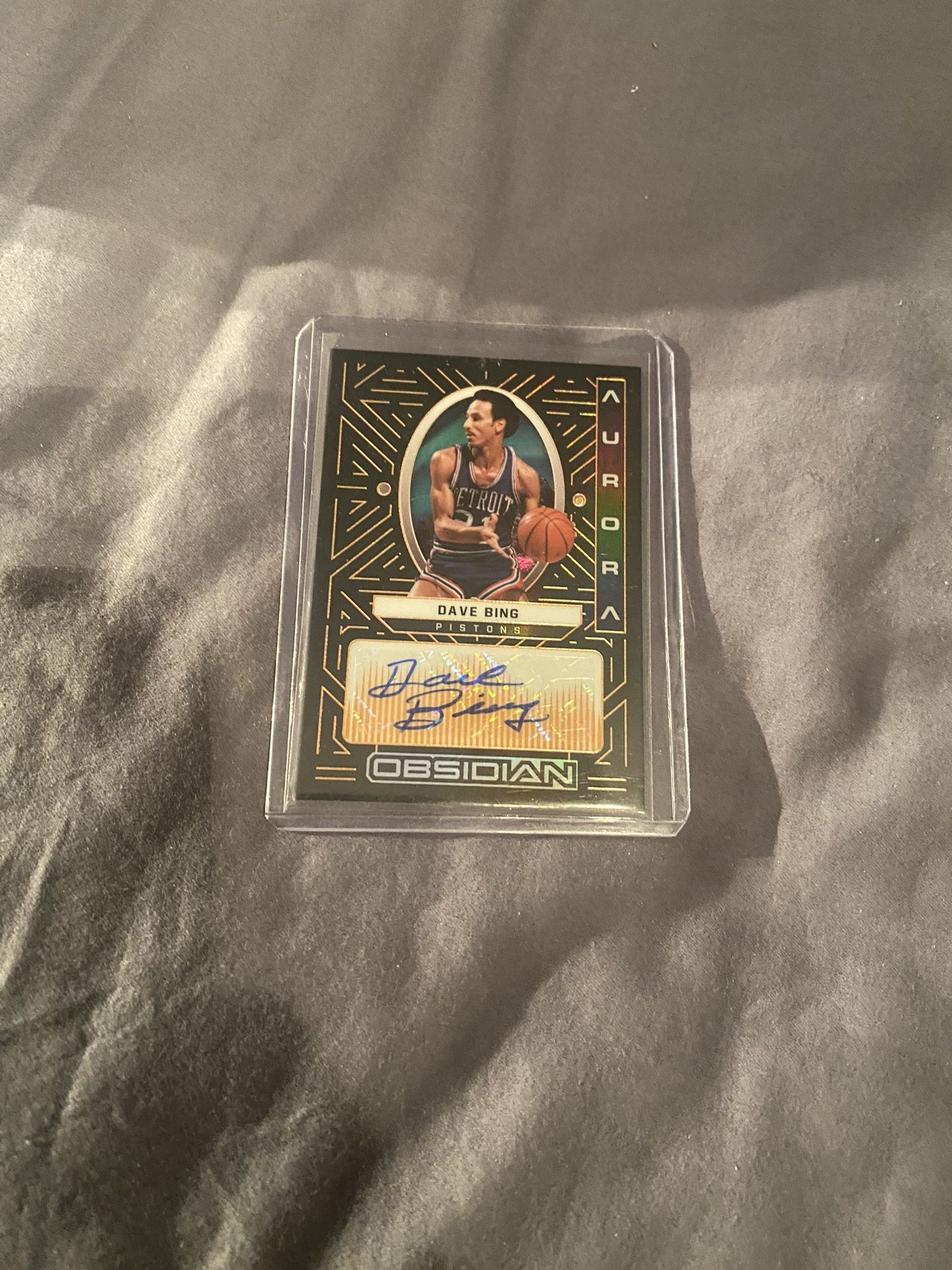 Certificate Signed David Bing Pistons HOF