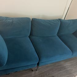 Teal Sectional Couch – Must Go!