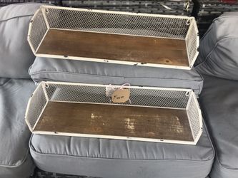 2 rustic shelves