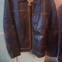 Leather Jacket. Size Large
