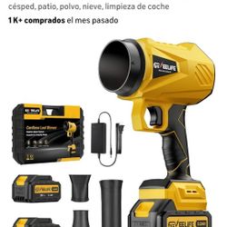 Cordless Leaf Blower 20V – Turbo Jet – 2 Batteries – Handheld