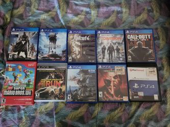 Lot of 10 PS4 PS3 Wii Video Games (Pick Up In Shafter)