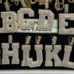 ice out beautiful initials letter pendant  must see it  in person 🔥🔥🔥