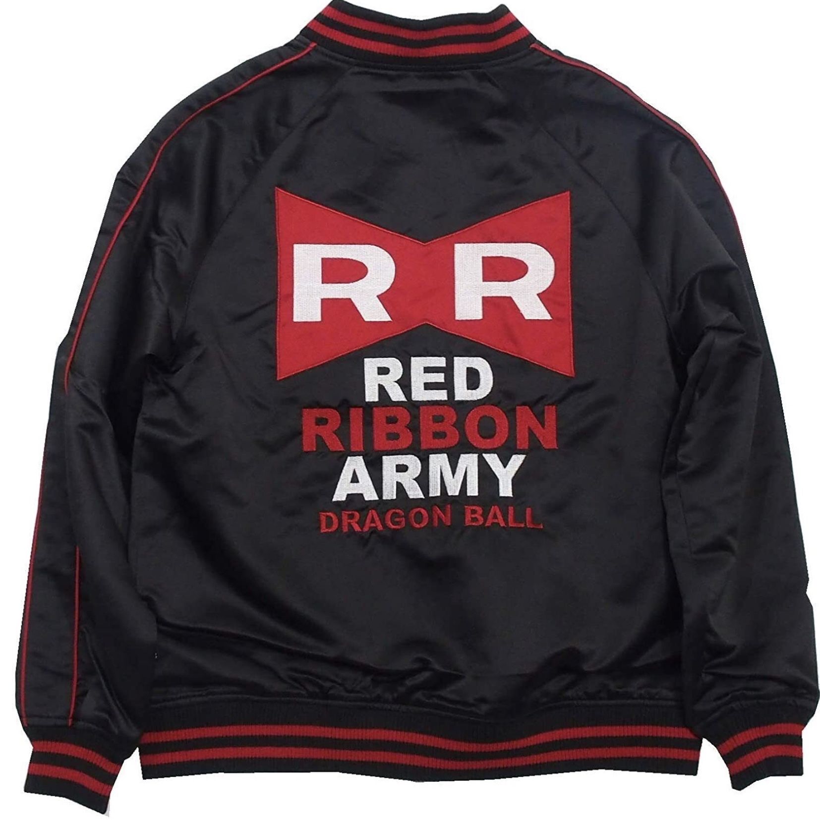 Bomber jacket with red ribbon sale