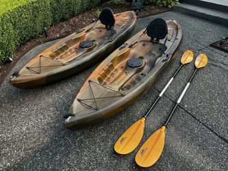 Matching Set of Lifetime Tamarack Tiger Fusion Kayaks