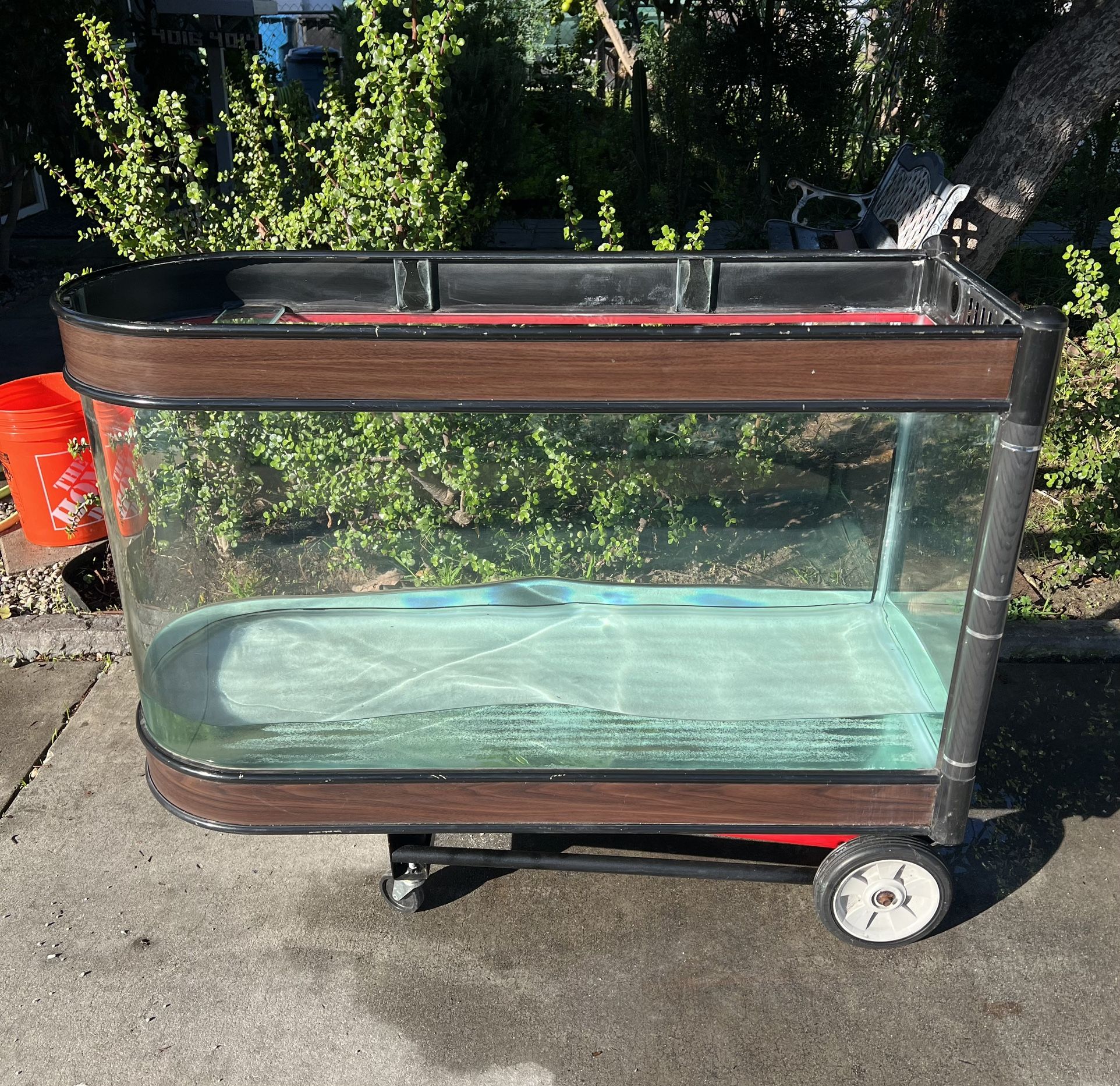 60 Gallons Curved Glass Wave Reef-Ready Fish Tank Aquarium. 