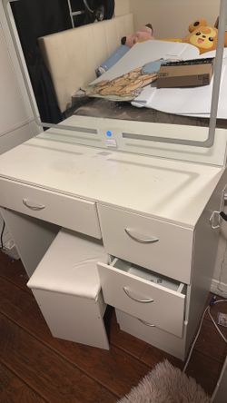 Vanity with chair