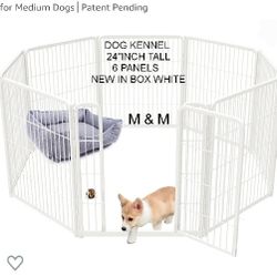 Â 24"H 8 Panels Heavy Duty Metal Pet Dog Exercise Pen Kennel Fence, Outdoor & Indoor