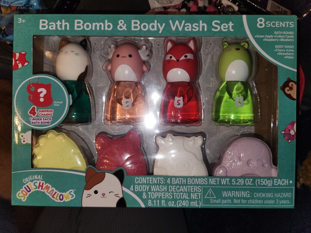Squishmallows Bath Bomb & Body Wash Set