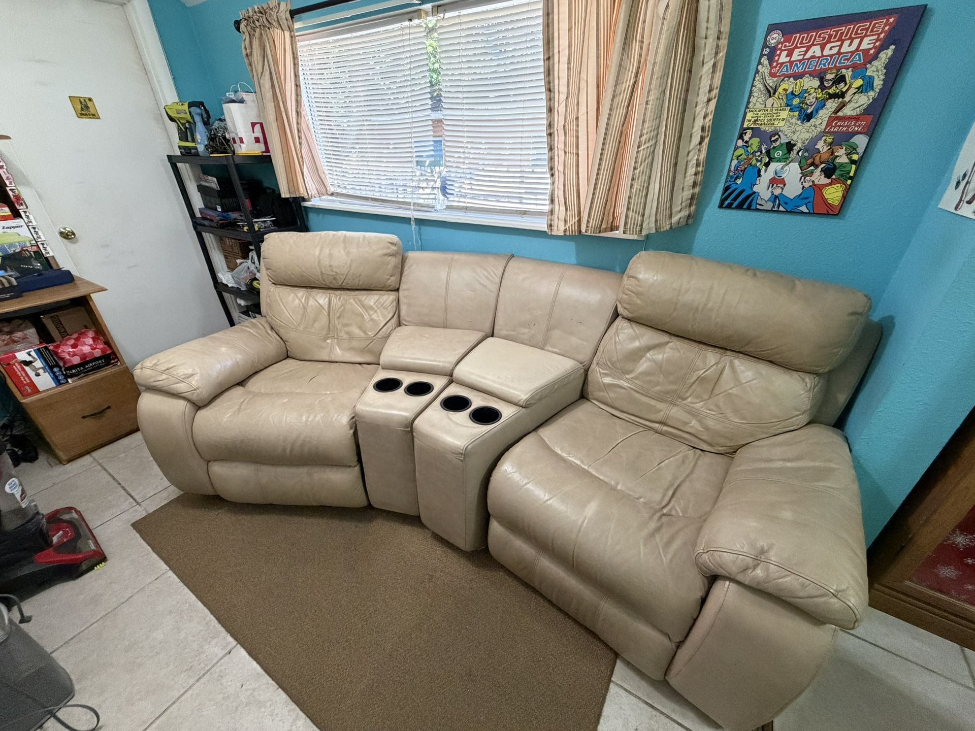 FREE Leather Sectional Sofa Couch