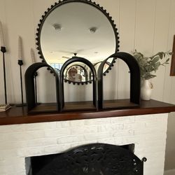 Set A Three  Black Metal Shelves