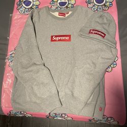 supreme box logo crewneck ash grey 