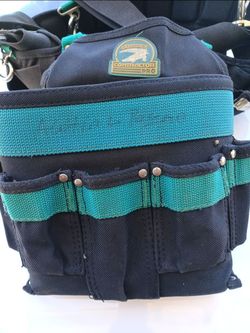 Gatorback Contractor Pro Tool Belt Rig with Suspenders - Teal/Black