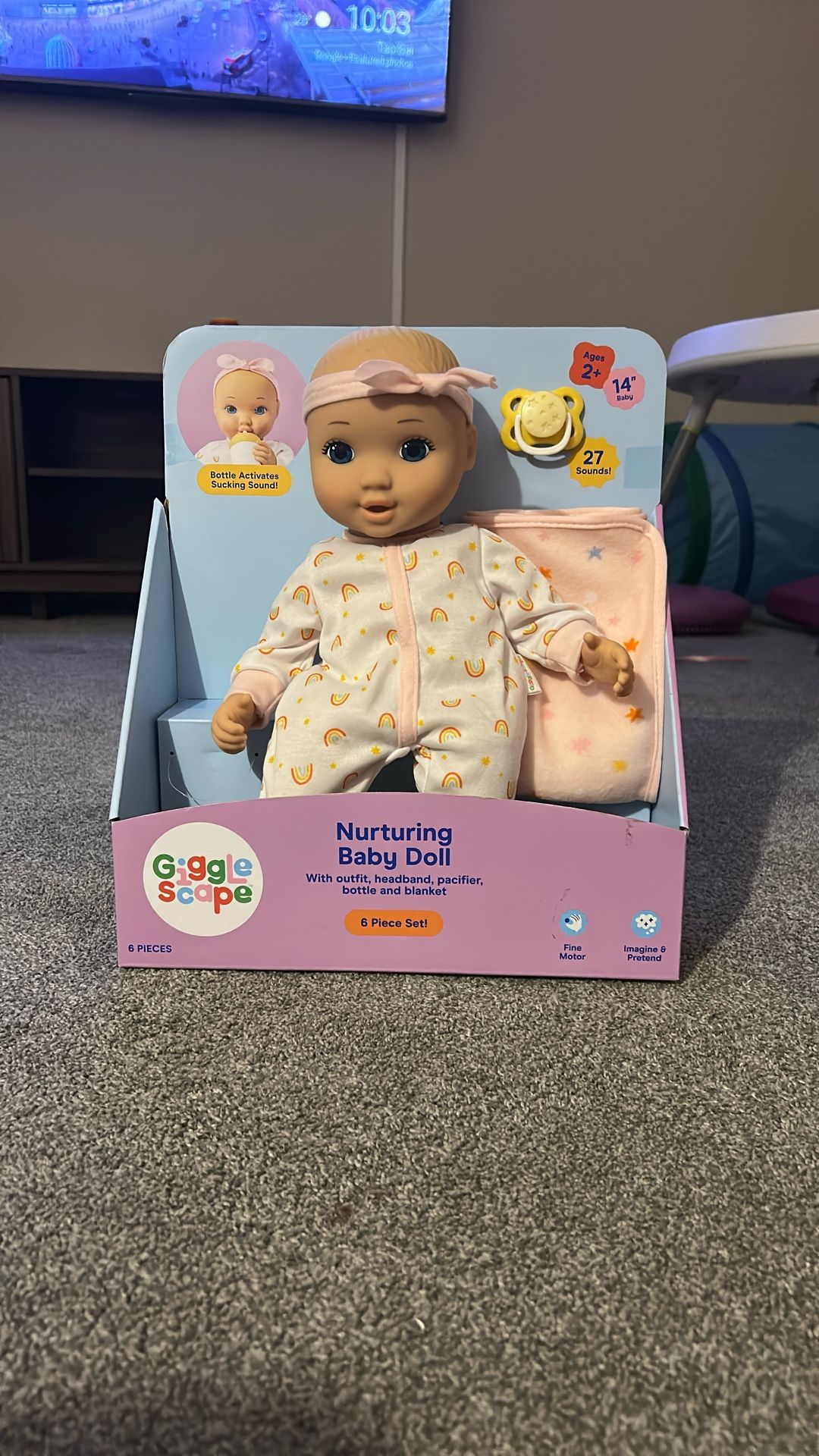 Free - GiggleScape Baby Doll (Missing Bottle)