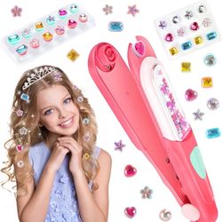 Hair Gems Stamper Kit for Girls Toys | Reusable Shining Diamonds Hair Bling Styling Set with Birthday Gift Ideas | Girls Hair Tool & Accessories