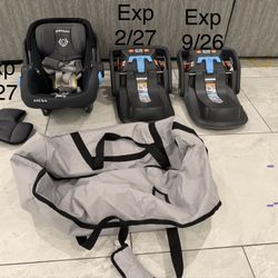 UPPAbaby Car Seat + 2 Bases + Bag
