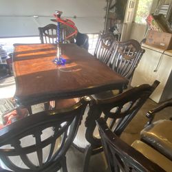 Dining room table with 8 chairs