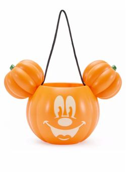 🎃 Mickey Mouse Jack-o’-Lantern Treat Bucket  $35