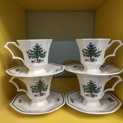 Vintage, Set Of 4, Tea Cups, Mint Condition.