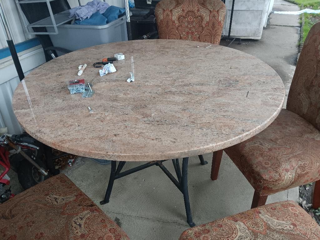 Kitchen  Marble Table/4 High End Chairs