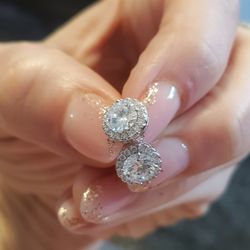 Sterling Silver CZ Earrings