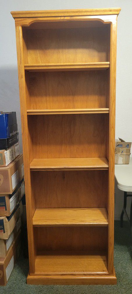 Oak Book Case - Tall And Skinny - 2 Available 