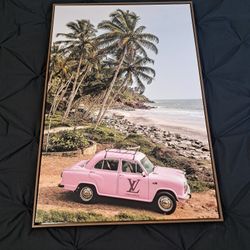 Rare Louie Vuitton Vintage Framed Gloss Poster