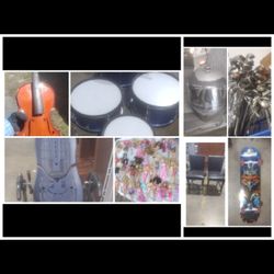 MISCELLANEOUS ITEMS CHAIRS DRUMS EXERCISE EQUIPMENT TEETER TOTS BARBIES