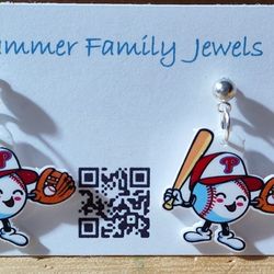 Phillies Fan Art Earrings 