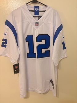 Puka Nacua #12 Los Angeles Rams White Football Jersey — Large
