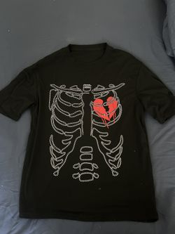 Black and Red Graphic T Shirt Mens