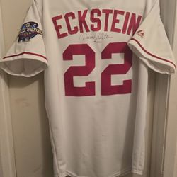 Majestic Angels David Eckstein #22 autographed jersey
