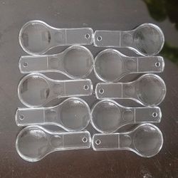 10pcs Magnifying Glass Dot Double Loupe Pocket Magnifier L 4.5" Diameter 2"

