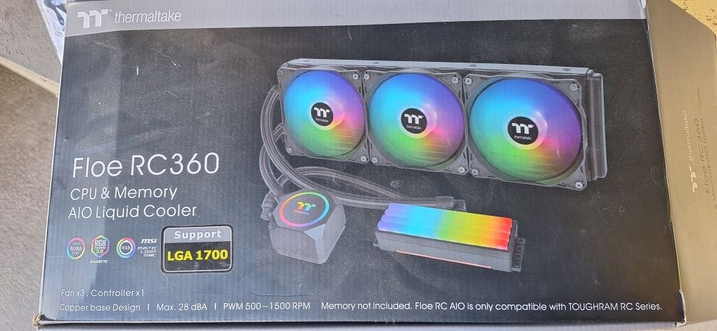 Thermaltake Floe RC360 CPU & Memory AIO Liquid Cooler for Sale in ...
