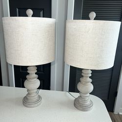 Set of 2 Rustic Table Lamps  20.5in 