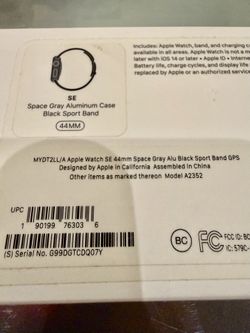 Apple iwatch SE 2 - 44mm Space grey