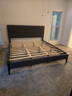 Modern Gray Bedframe on Discount