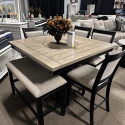 Perfect dining table set! $999 ☎️✨ Easy financing, no credit needed!