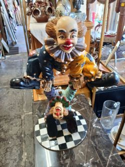 acrobatic clown art sculpture