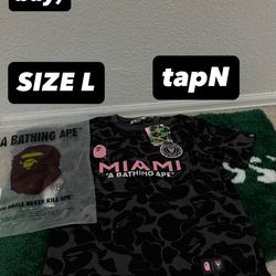 Black and pink bape shirts