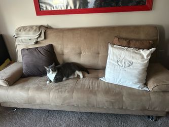 Suede-like futon -