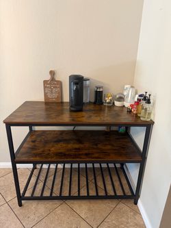 Rústic  industrial table/ coffee bar