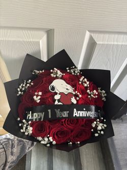 25 Roses, Baby Breath With Add Ons Bouquet 