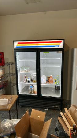 True double door refrigerator.