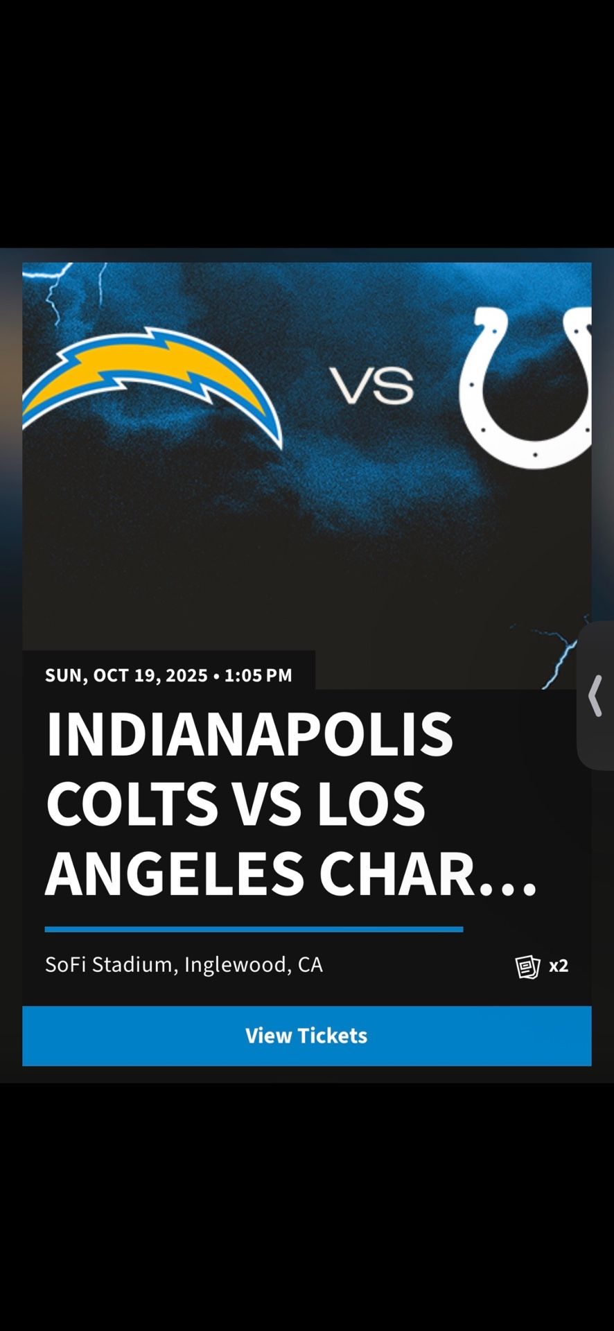 Chargers Vs Colts Game Today